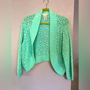 White Stag | 100% Cotton | Teal Knitted Shrug Cardigan | XL (16/18)